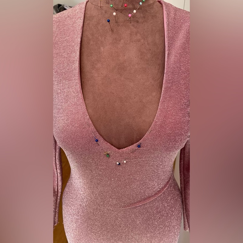 pink glitter dress long sleeve Hot Pink Sparkly Long Sleeves Rhinestone High Neck Teen Pageant Gown